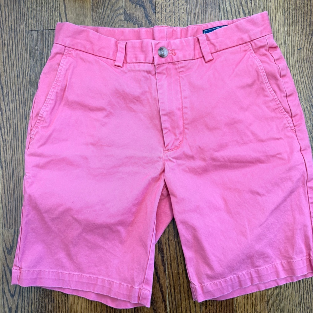 Vineyard Vines Coral Pink Flat Front Shorts Size 30